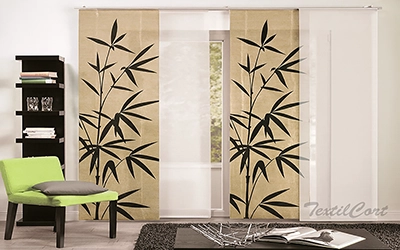 Panel japones decorativo estampado rama textilcort