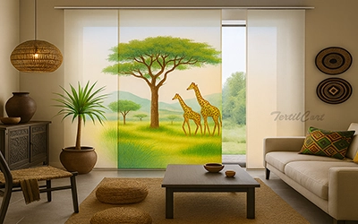 Panel japones impresion digital estilo sabana textilcort