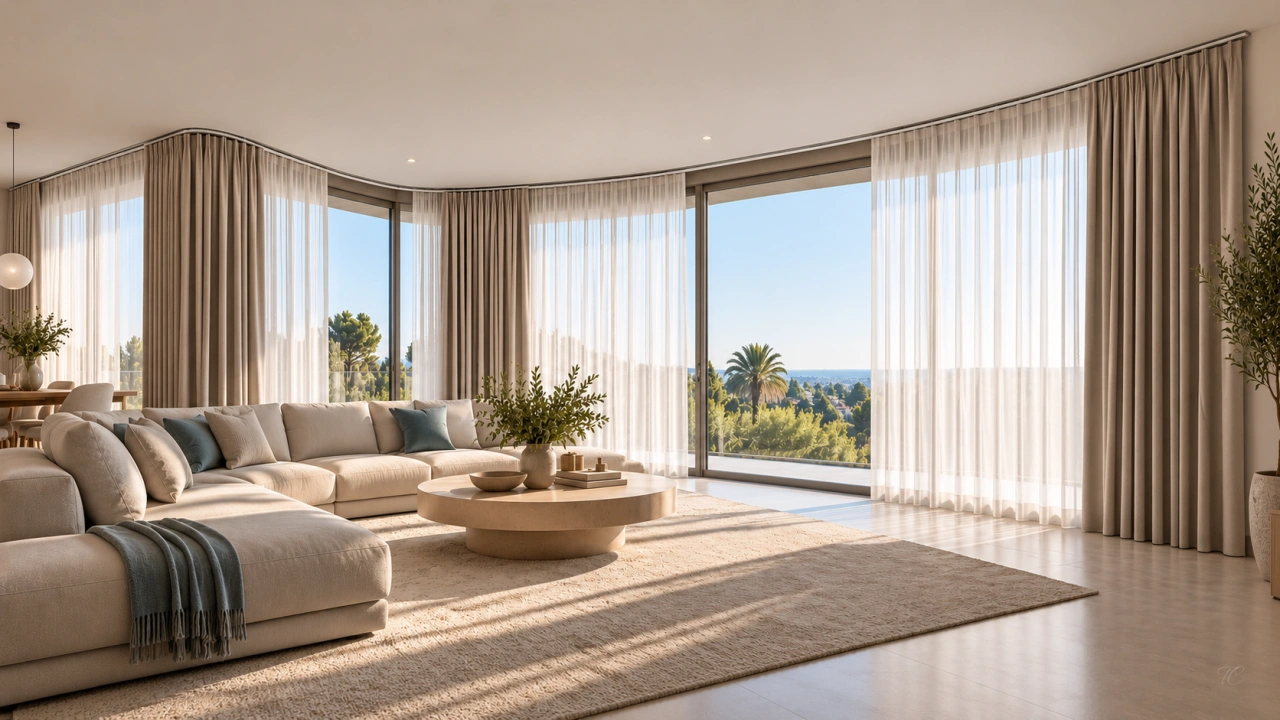 Riel curvable para cortinas a medida TextilCort, ejemplo 11