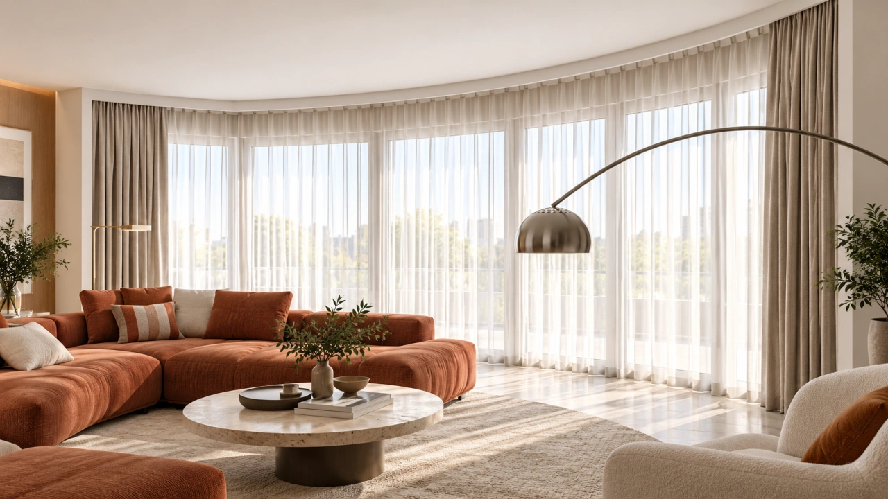 Riel curvable para cortinas a medida TextilCort, ejemplo 17