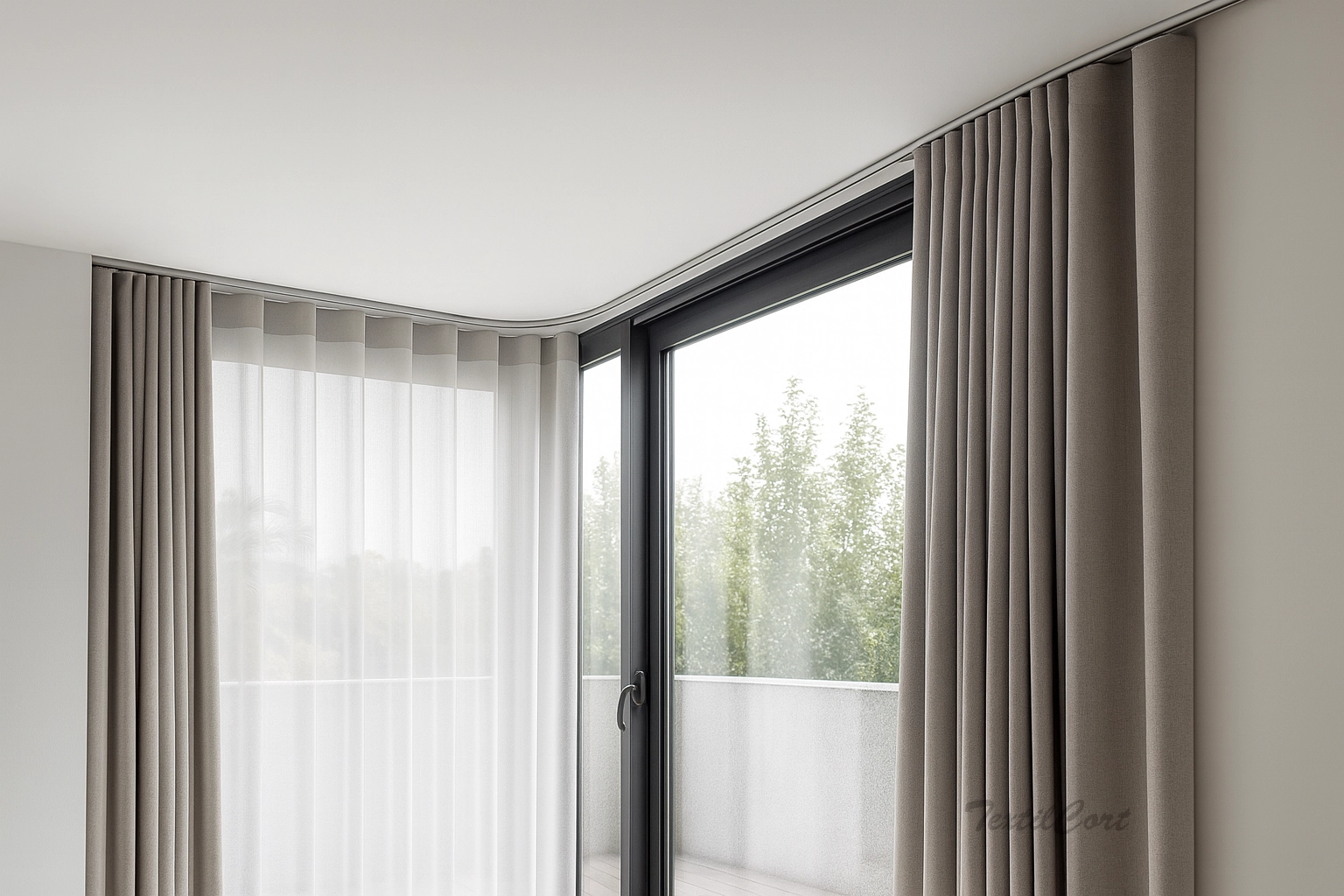 Rieles curvados cortinas textilcort 1