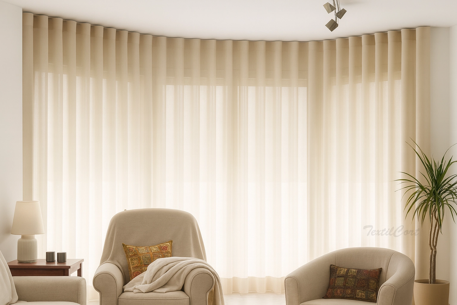 Rieles curvados cortinas textilcort 4