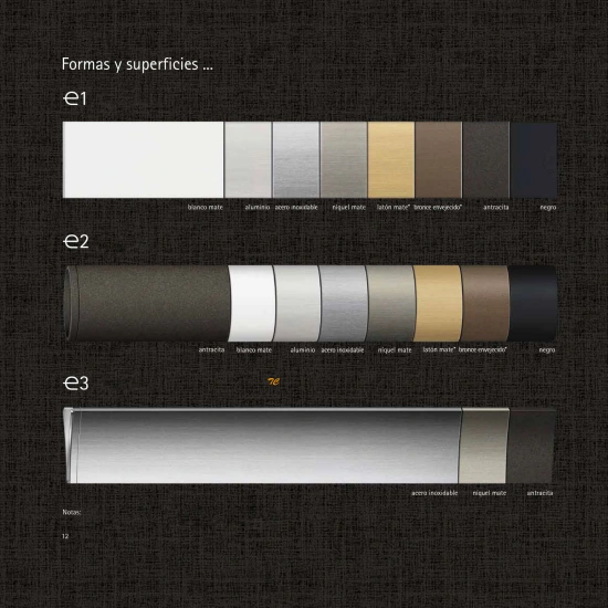 Colores disponibles para rieles Smart Electric