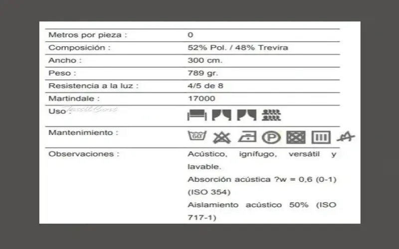 Certificaciones y características del tejido acústico Orfeo