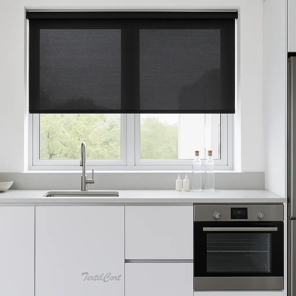 Foto de Enrollable m screen negro cocina textilcort TextilCort