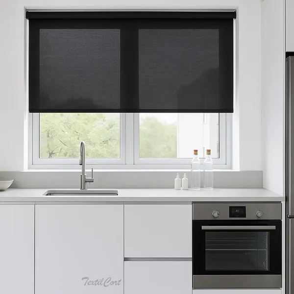 Foto de Enrollable m screen negro cocina textilcort TextilCort