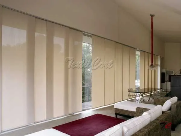 Foto ejemplo de paneles japoneses con textil m-screen