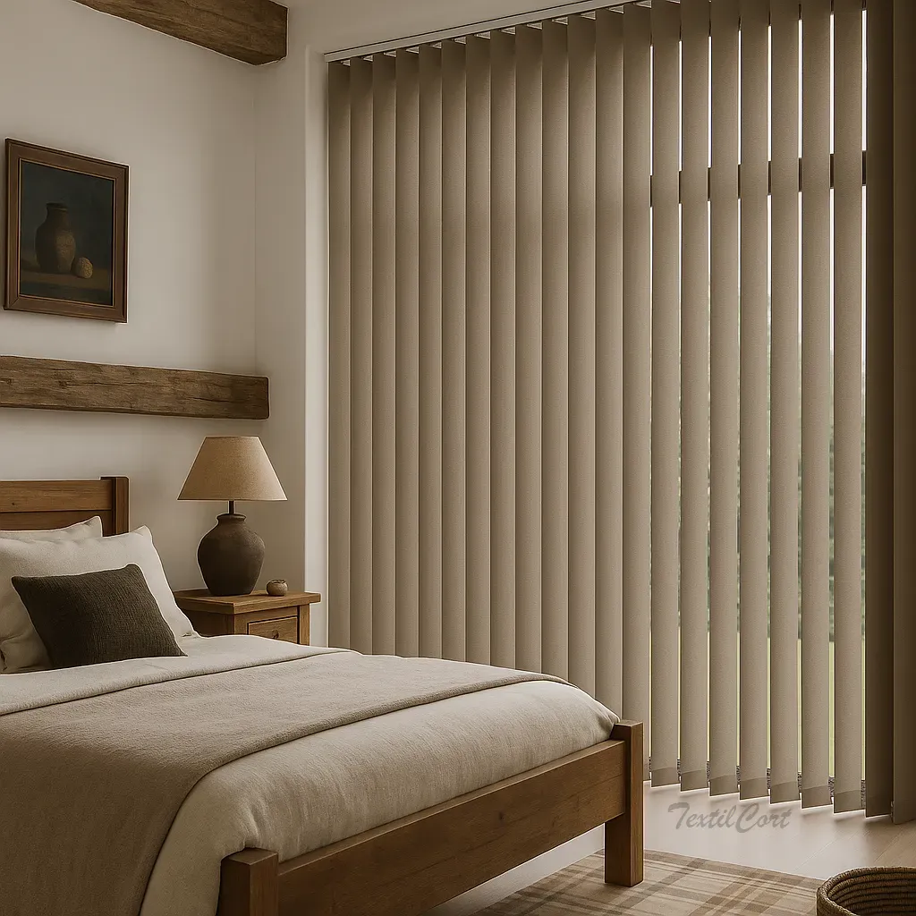 Cortina vertical 43 bison dormitorio rustico