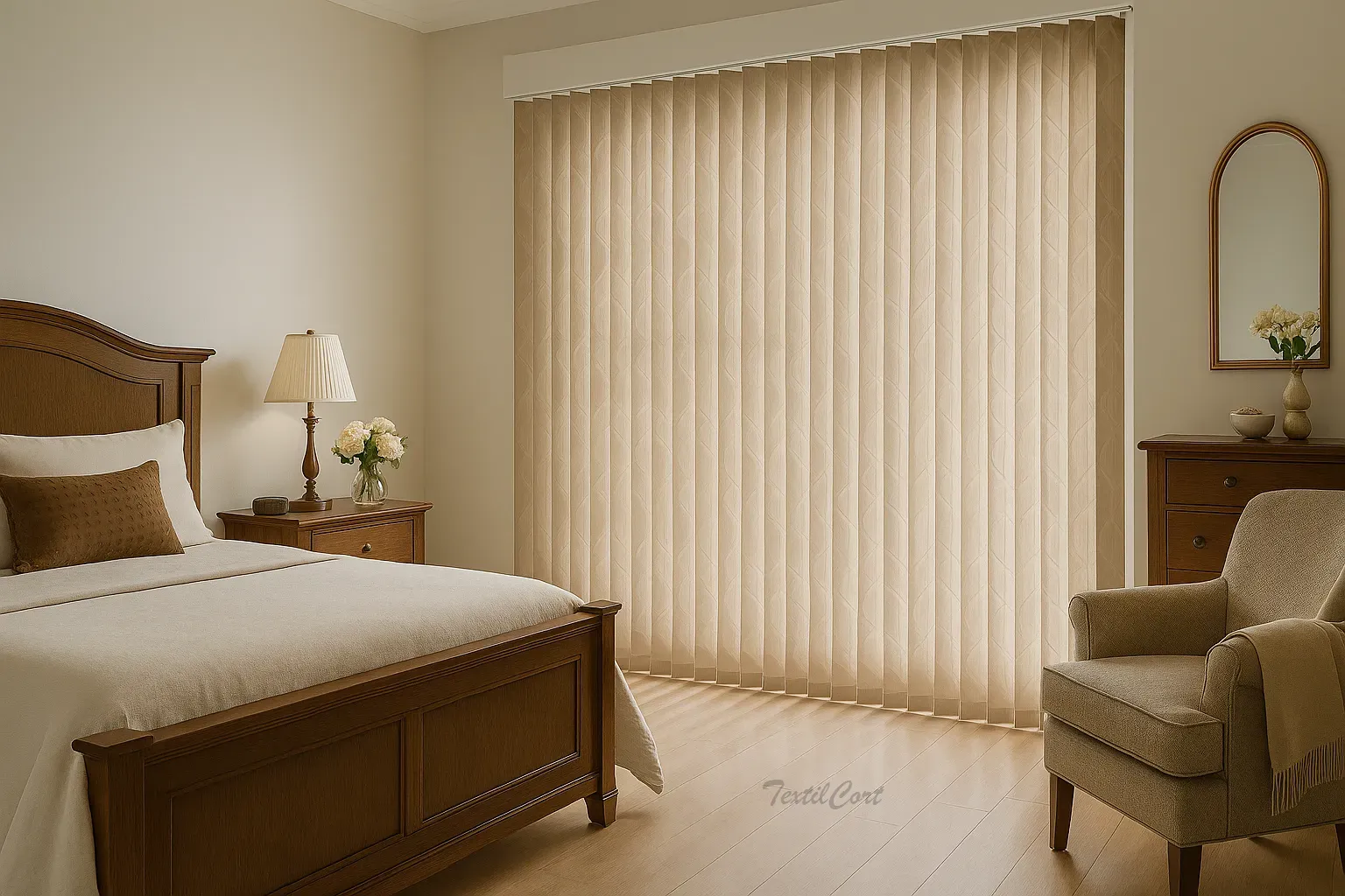 Cortina vertical 46 dormitorio transicional