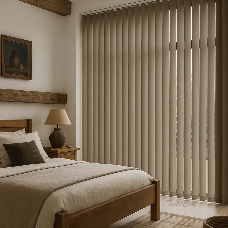 Cortina vertical 43 bison dormitorio rustico