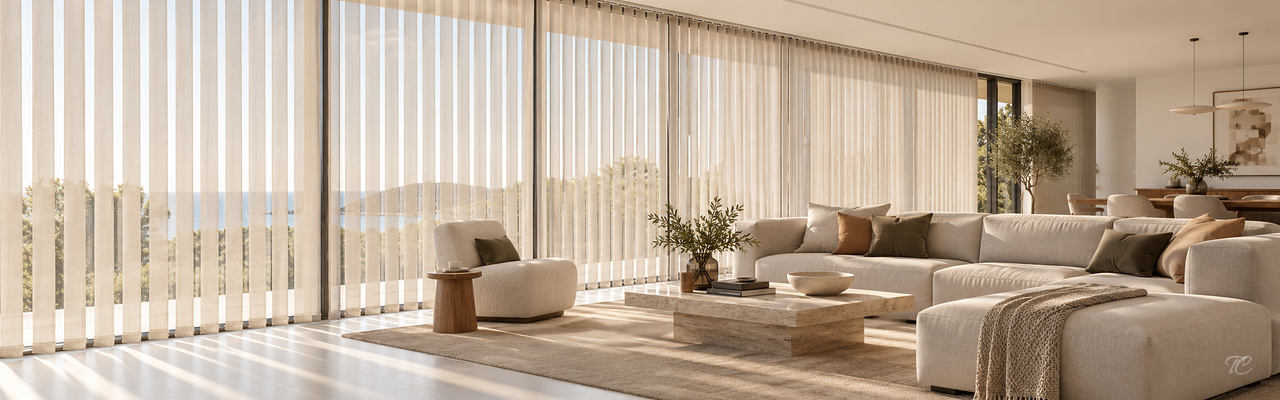 Cortinas verticales banner