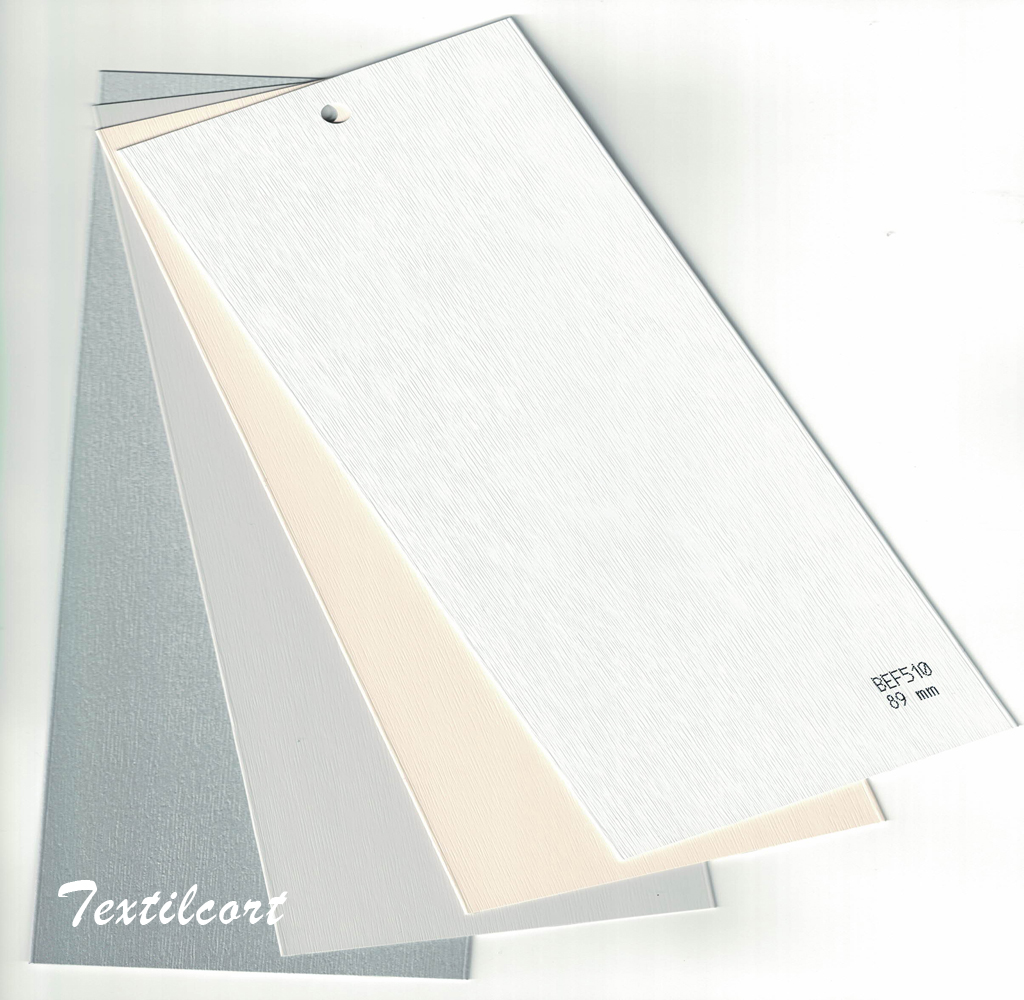 Cortinas verticales pvc TextilCortLamas punto opacas ref:Bef - F871