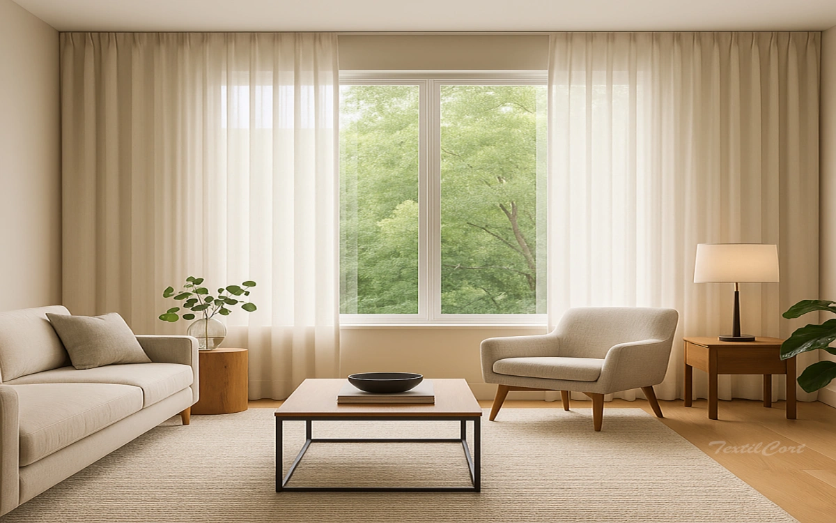 OPCIÓN 1: Salón con cortina simple ejemplo 4