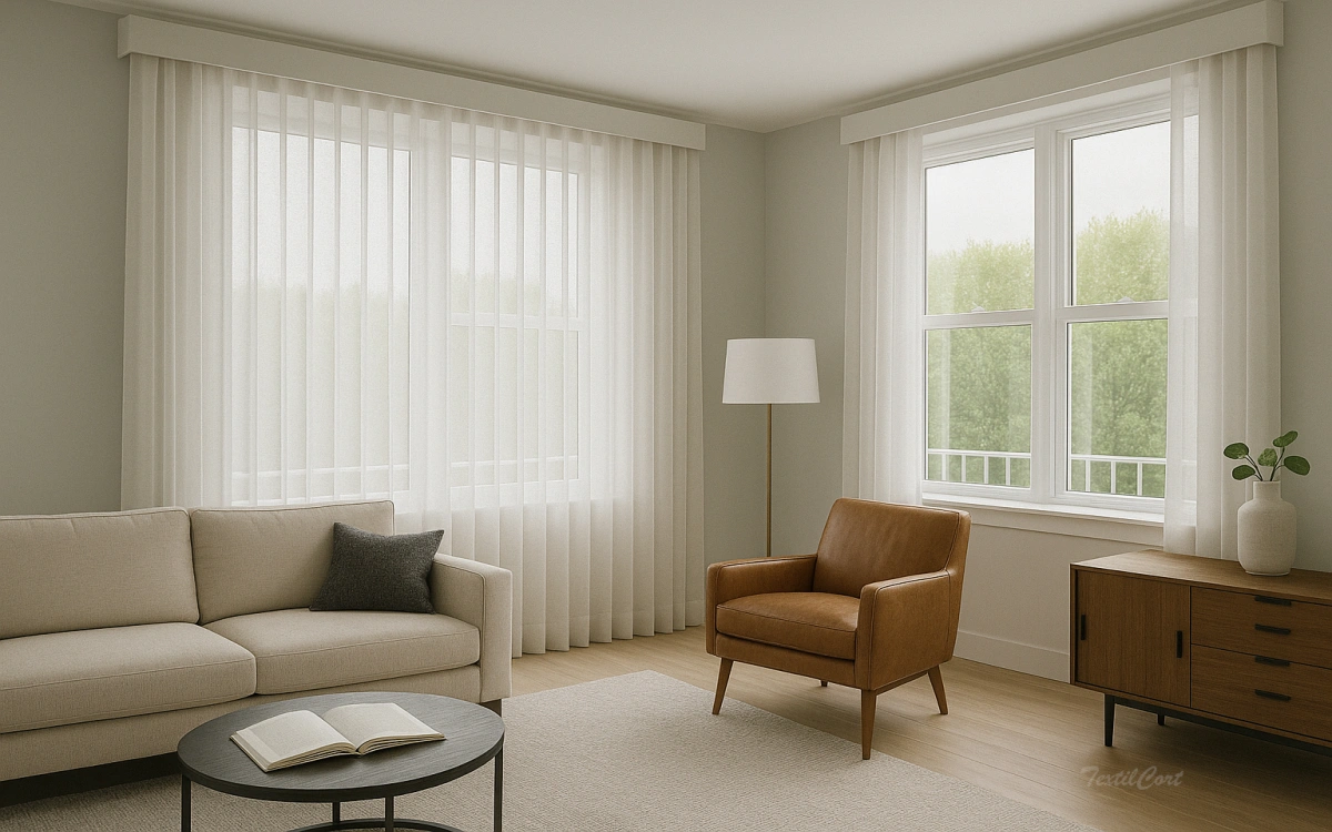 OPCIÓN 1: Salón con cortina simple ejemplo 1