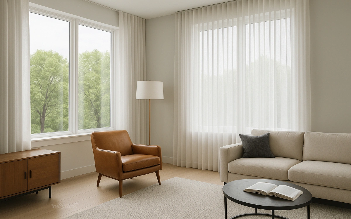 OPCIÓN 1: Salón con cortina simple ejemplo 3