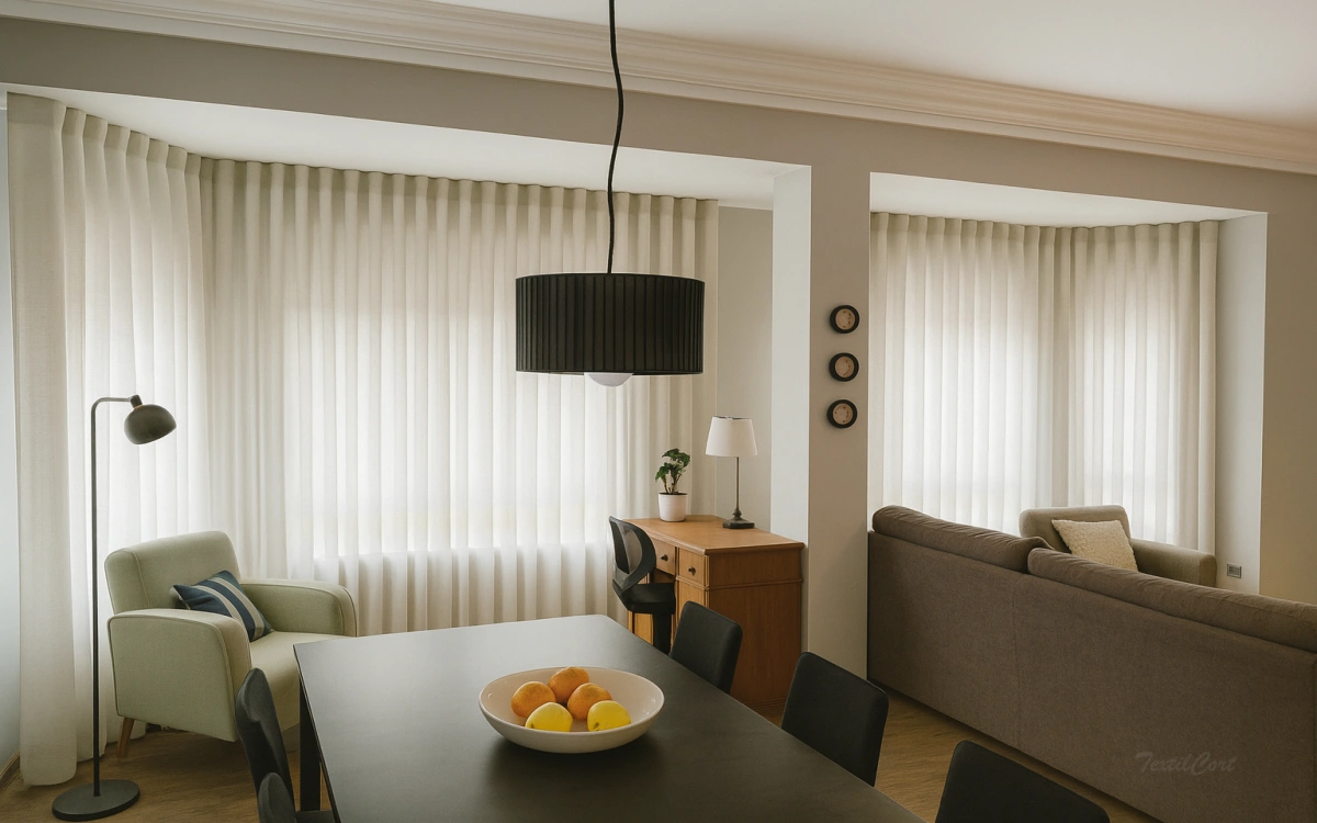 OPCIÓN 1: Salón con cortina simple